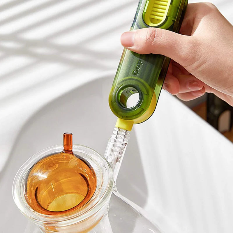 3-in-1 Multifunctional Bottle & Cup Cleaning Brush – (1 Pc)