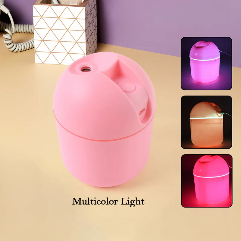 Portable Mini USB Humidifier with Light, Cool Mist & Essential Oil Diffuser 250ML