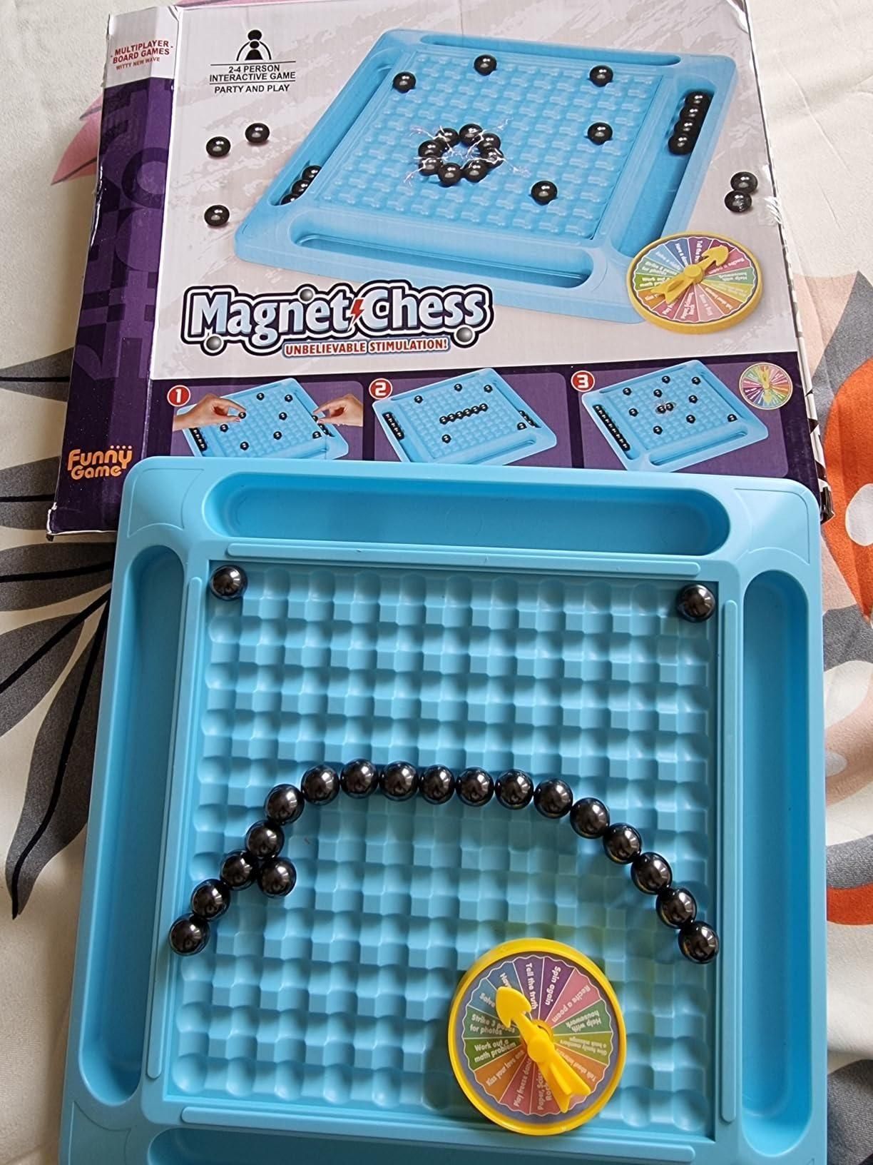 Magnetic Battle Chess Game with 20 Steel Balls