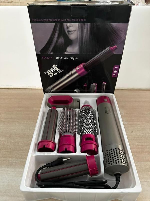 5 In 1 Hair Comb Negative Ion | Straightener Brush Blow Dryer | Best Quality | COD