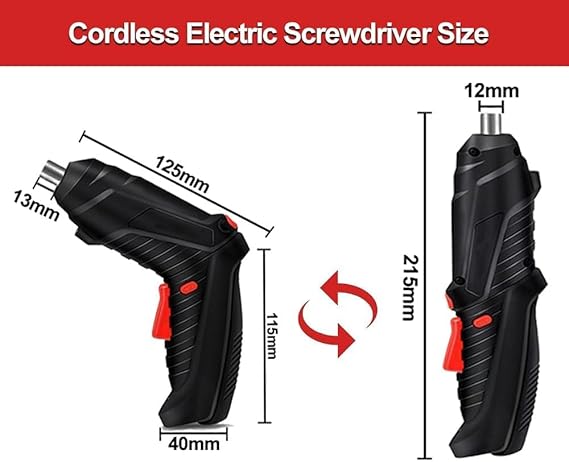 Cordless Electric Screwdriver Set | 47 in 1 Electric Screwdriver | Battery Powered Screwdriver Kit
