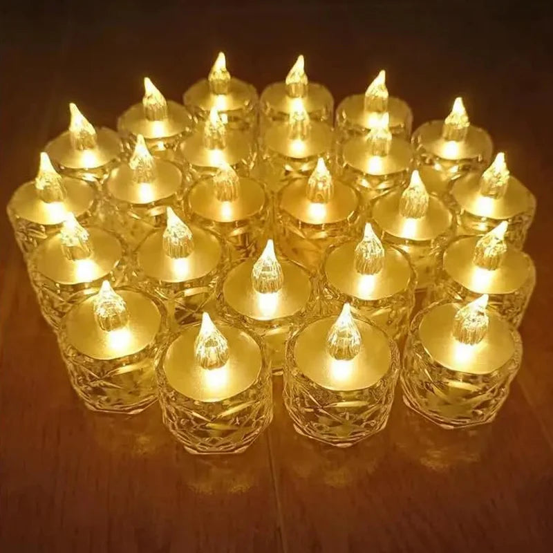 12 Pcs Flameless and Smokeless Decorative Acrylic Candles