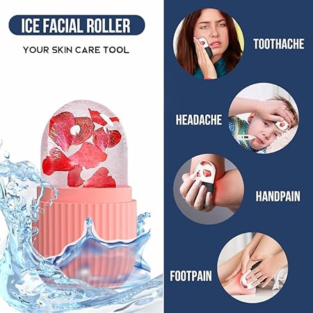 Ice roller For Face | Ice massager Silicone Roller | Ice Face Roller