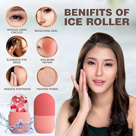 Ice roller For Face | Ice massager Silicone Roller | Ice Face Roller