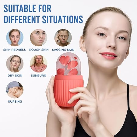 Ice roller For Face | Ice massager Silicone Roller | Ice Face Roller