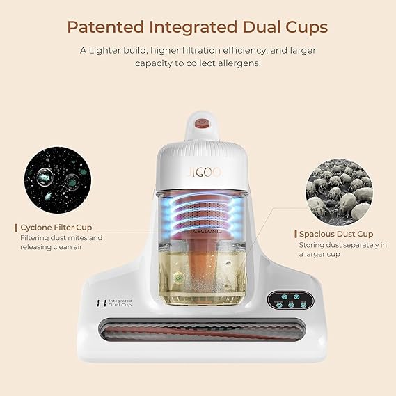 Vacuum Cleaner for Mattresses with LED Display | 500 W Mite Vacuum Cleaner