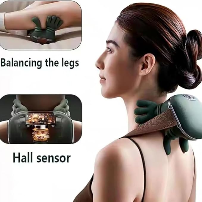 Rechargeable Neck And Shoulder Massager | Hand Neck Massager with Heat | Back Shoulder and Neck Massager