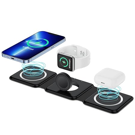 3 in 1 Magnetic Foldable MagSafe compatible Wireless Charger