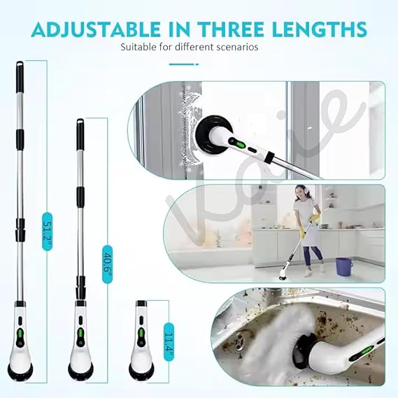9 in 1 Cordless Electric Spin Scrubber | 9 in 1 Multifunctional Cleaning Brush Scrubber | Electric Cleaning Brush