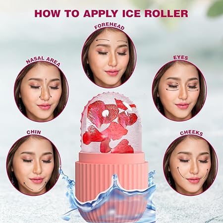 Ice roller For Face | Ice massager Silicone Roller | Ice Face Roller