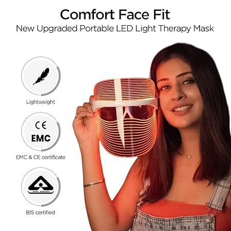 Led Beauty Mask | Unisex 3 in 1 LED Beauty Face Mask | Anti Acne & Anti Aging Face Mask | Skin Rejuvenation Mask | LED Light Facial Mask | 3 Colors Light Facial Photon Beauty Device for Facial