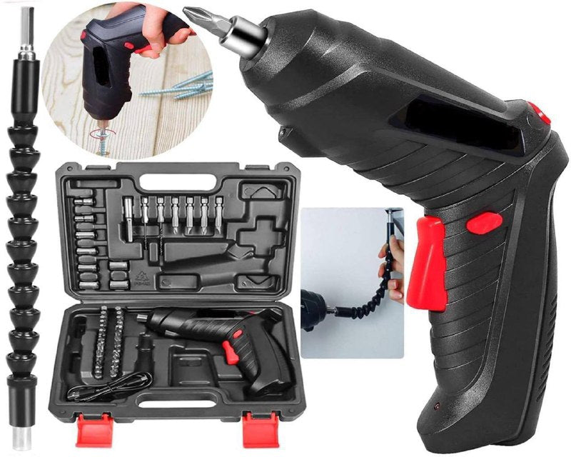 Cordless Electric Screwdriver Set | 47 in 1 Electric Screwdriver | Battery Powered Screwdriver Kit