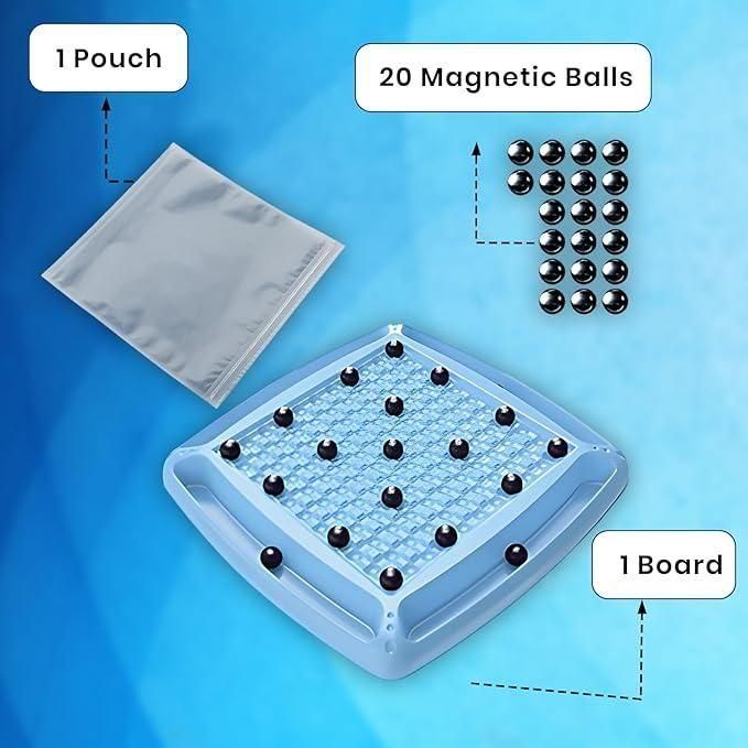 Magnetic Battle Chess Game with 20 Steel Balls