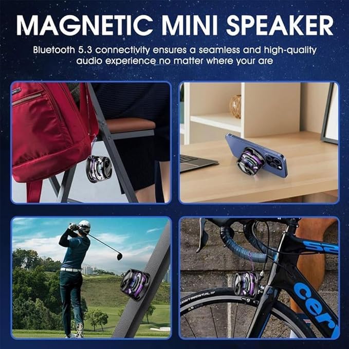 Multifunctional G200 Magnetic Bluetooth Speaker with RGB Light, Tablets, Laptops and Switch,6-7H Playtime