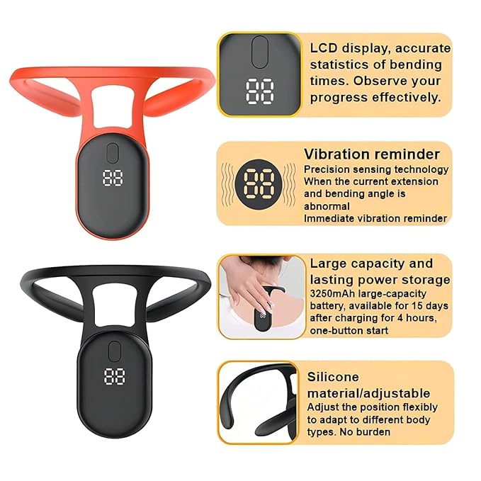 Lymphatic Drainage Device for Neck | Portable Neck Lymphatic Massager | Body Shaping Pose Reminder | Soothing Neck Instrument | Belt Relief Massage Device