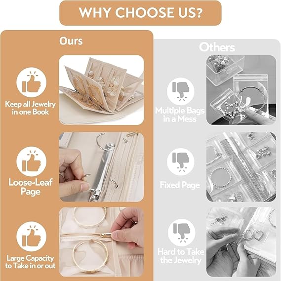 Jewelry Organizer Book | Travel Jewelry Organizer Case | Jewelry Storage Book | Jewellery Organizer Bag