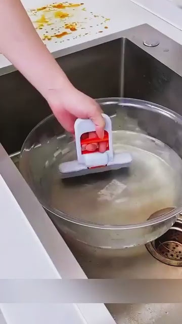 Mini Foldable Desktop Mop, Portable Cleaning Sponge Mop (with a Sponge Head), One-Hand Squeeze Handle & Replaceable Head, Wet/Dry Use