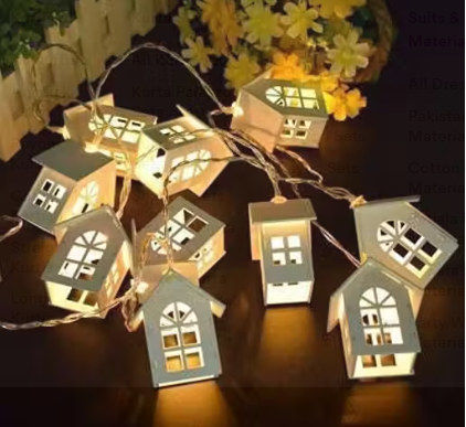 Decoration Lights Plug in Fairy String Lights for festivals (Warm White -14 led House)